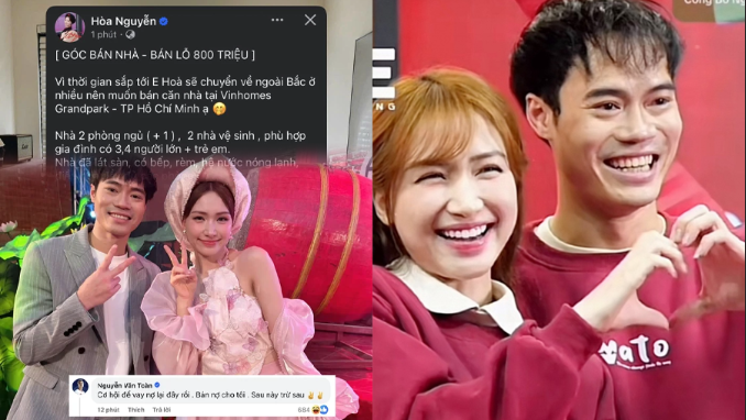 Văn Toàn xót xa khi Hòa Minzy phải ‘bán nhà’ do gặp khó khăn