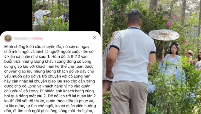 Cô Long Đà Lạt bị khách quát thẳng mặt, nhân chứng lên tiếng khẳng định quán t.ệ