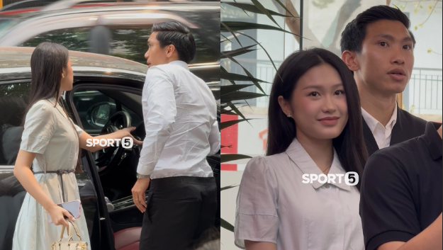 Mặc kệ drama nhắn tin trêu gái, Văn Hậu bảnh bao lái siêu xe Porsche đưa Doãn Hải My đi ký hợp đồng cực lớn