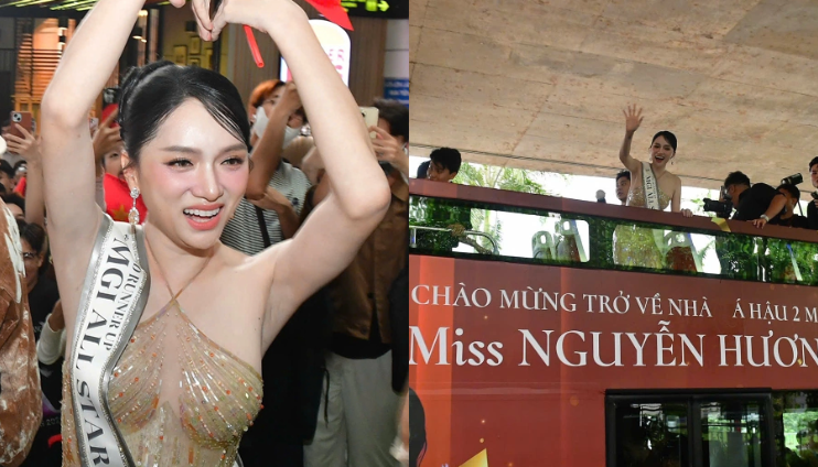 Thất bại muối mặt ở Miss Grand All Stars, Hương Giang vẫn được fan vây kín ngày trở về